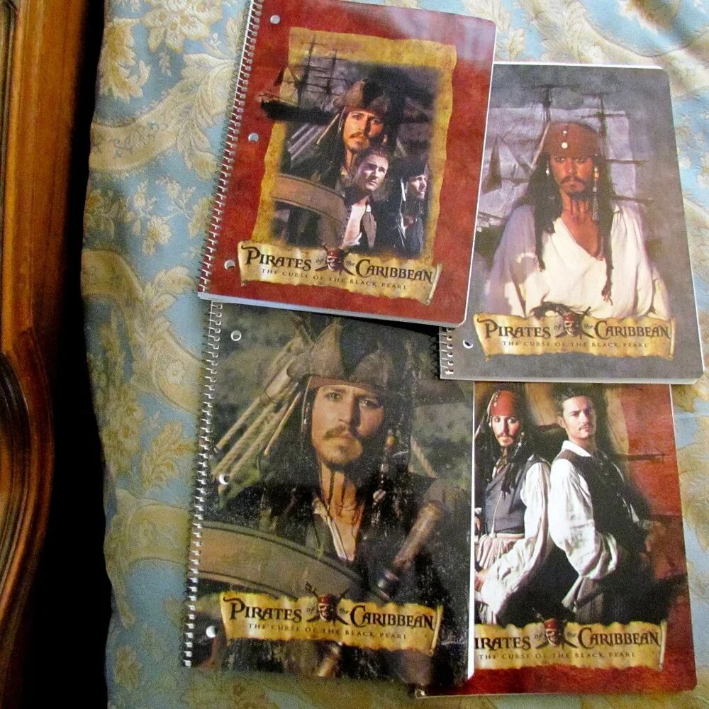 JACK SPARROW - PIRATES of the CARIBBEAN SPIRAL NOTEBOOK, NWOT, EXCELLENT, UNUSED